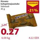 Allahindlus - Kàrums kohupiimajuustuke šokolaadi 45 g