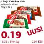 7 Days Cake Bar kook erinevad maitsed 30 g / 32 g