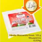 Vändra Mozzarella Kirsid, 125 g