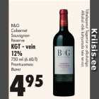 B&G Cabernet Sauvignon Reserve KGT - vein