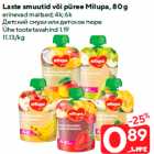 Laste smuutid või püree Milupa, 80 g


