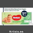 Niisked salvrätikud Natural Care, Huggies;
 56 tk;