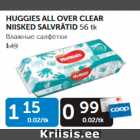 HUGGIES ALL OVER CLEAR NIISKED SALVRÄTID 56 tk