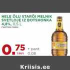 Allahindlus - HELE ÕLU STARÕI MELNIK
SVETLOJE IZ BOTSHONKA
4,8%, 0,5 L