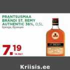 Allahindlus - PRANTSUSMAA
BRÄNDI ST. REMY
AUTHENTIC 36%, 0,5L