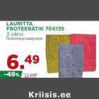 LAURITTA
FROTEERÄTIK 70X135
3 värvi