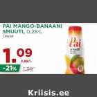 PAI MANGO-BANAANI
SMUUTI, 0,28 L