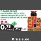Allahindlus - FIGARO OLIIVID
mustad kivideta 340 g/ 160 g,
rohelised kivideta 340 g/ 160 g,
rohelised paprikaga 340 g/200 g