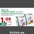 HELLUS
JOGURTIJOOK, 4x100 g
metsamarja, õuna-banaani-kiivi