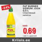 Allahindlus - FAT BURNER
SIDRUNI JOOK
0,5 L