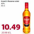 Allahindlus - Grant’s Reserve viski
40%
50 cl