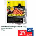 Allahindlus - Vorstikesed juustuga A-Vorst, 270 g
