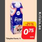 Магазин:Hüper Rimi, Rimi, Mini Rimi,Скидка:Цельное молоко Farmi, 1 л