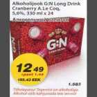 Allahindlus - Alkoholijook G:N Long Drink Cranberry A.Le Coq