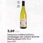 Saksamaa koitstud рäritоlunimetusega vein Jоhann Вrunnеr Riesling Mosel 9,5% 75 cl