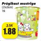 Prügikast mustriga

