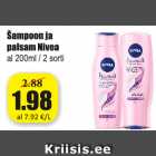 Allahindlus - Šampoon ja palsam Nivea