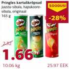 Pringles kartulikrõpsud juustu-sibula, hapukooresibula,originaal 165 g