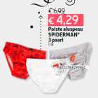 Магазин:Hüper Rimi,Скидка:Нижнее белье для мальчика
SPIDERMAN *
3 пары
1 шт.