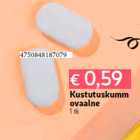 Kustutuskumm
ovaalne
1 tk