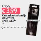 Allahindlus - Kaasaskantav laadija
HAVIT 126,
2200 mAh**
1 tk