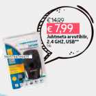 Juhtmeta arvutihiir,
2.4 GHZ, USB**
1 tk