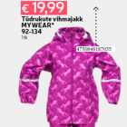 Магазин:Hüper Rimi,Скидка:Дождевые штаны для девочек
MYWEAR *
92-122
1 шт.