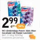 WC-värskendaja Power Aktiv Blue Eucalypte või Purple Lavender