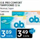 Allahindlus - O.B. PRO COMFORT TAMPOONID 32 TK