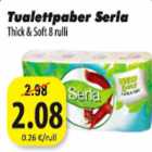 Allahindlus - Tualettpaber Serla Thick & Soft 8 rulli