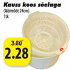 Kauss koos sõelaga (läbimõõt 24 cm) 1 tk