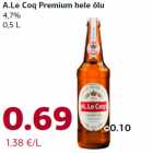 A.Le Coq Premium hele õlu