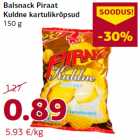 Allahindlus - Balsnack Piraat
Kuldne kartulikrõpsud
150 g