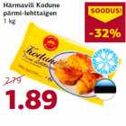 Allahindlus - Härmavili Kodune
pärmi-lehttaigen
1 kg