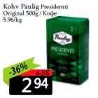 Kohv Paulig Presidentti
Original 500g 