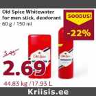 Allahindlus - Old Spice Whitewater
for men stick, deodorant