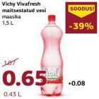 Allahindlus - Vichy Vivafresh
maitsestatud vesi
maasika
1,5 L