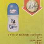 Allahindlus - Fa roll-on deodorant Agua Spirit, 50 ml