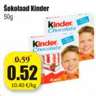 Allahindlus - Šokolaad Kinder 50 g