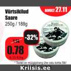 Allahindlus - Vürtsikilud
Saare 250g / 188g