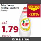 Fairy Lemon
nõudepesuvahend
900 ml