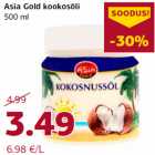 Allahindlus - Asia Gold kookosõli
500 ml