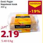 Eesti Pagar
Napoleoni kook
400 g