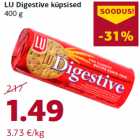 LU Digestive küpsised
400 g