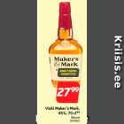 Allahindlus - Viski Maker’s Mark,
45%, 70 cl**