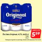 Õlu Saku Originaal, 4,7%, 6x50 cl