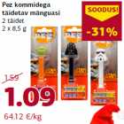Pez kommidega
täidetav mänguasi