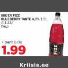 SIIDER FIZZ BLUEBERRY TASTE 4,7% 1,5L