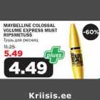MAYBELLINE COLOSSAL VOLUME EXPRESS MUST RIPSMETUŠŠ