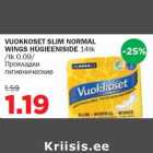 VUOKKOSET SLIM NORMAL WINGS HÜGIEENISIDE 14tk
